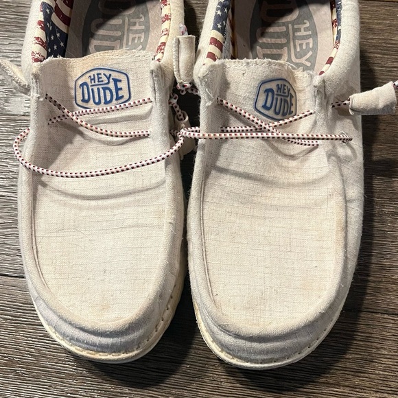 Hey Dude Casual American Flag Patriotic Loafers Women’s Size 8 - Picture 4 of 9